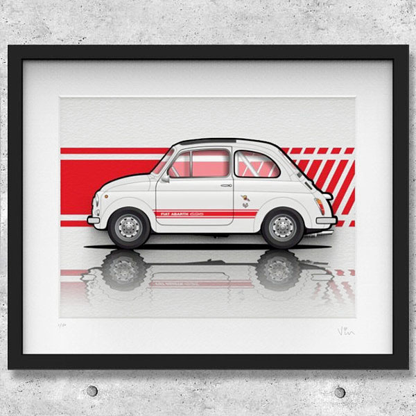 FIAT Nuova 500 Illustration by Mr.Vin -ABARTH- (Large)