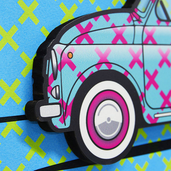 FIAT Nuova 500 Stamp Illustration by Mr.Vin -TRIS- (Large)
