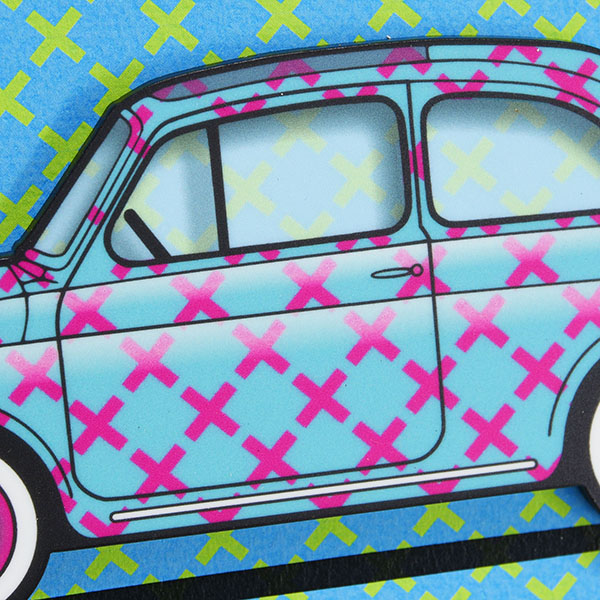 FIAT Nuova 500 Stamp Illustration by Mr.Vin -TRIS- (Small)
