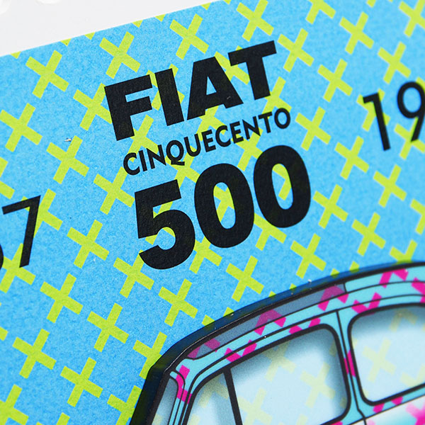 FIAT Nuova 500 Stamp Illustration by Mr.Vin -TRIS- (Small)