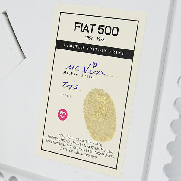 FIAT Nuova 500 Stamp Illustration by Mr.Vin -TRIS- (Small)