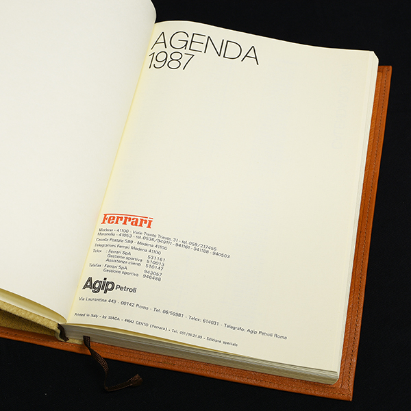 Ferrari Agenda 1987 by schedoni with Enzo Ferrari Greeting Card