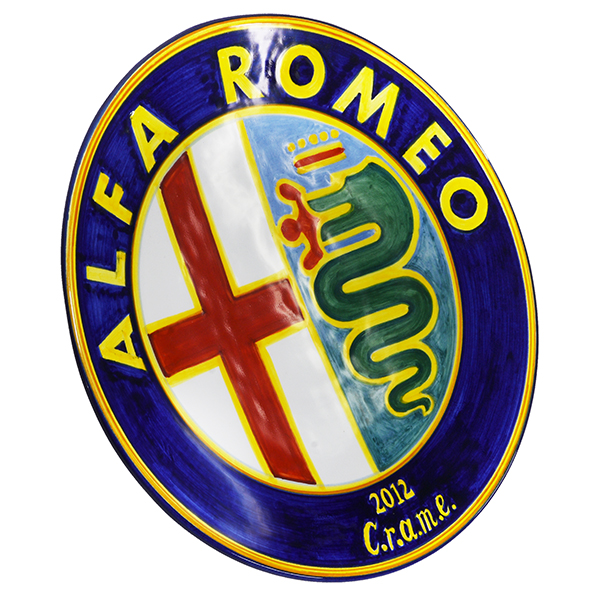 Alfa Romeo Emblem Art Ceramic Plate by CRAME