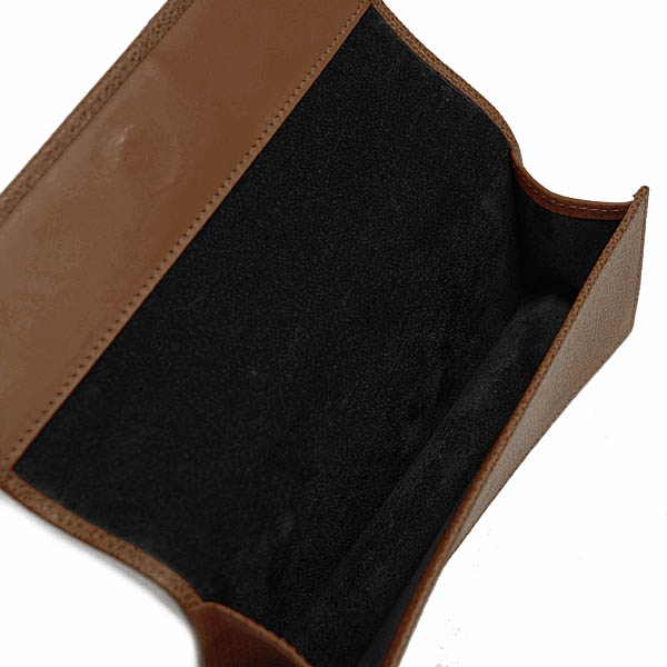 Ferrari Leather Glasses Case (Brown)