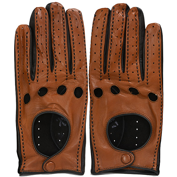 Ferrari Lambs Skin Driving Gloves (Brown)