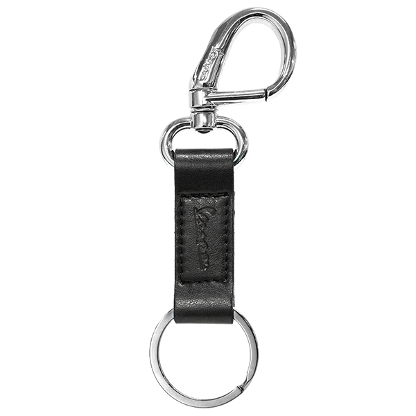 Vespa Official Carabina Leather Keyring(Black)