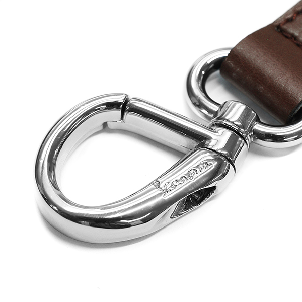 Vespa Official Carabina Leather Keyring(Brown)