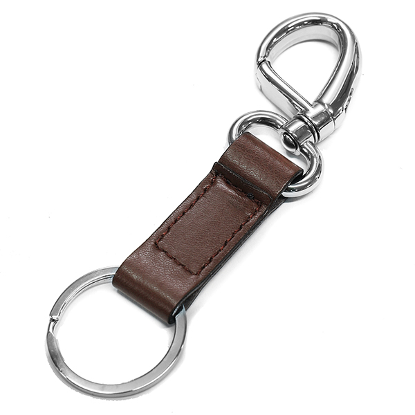 Vespa Official Carabina Leather Keyring(Brown)