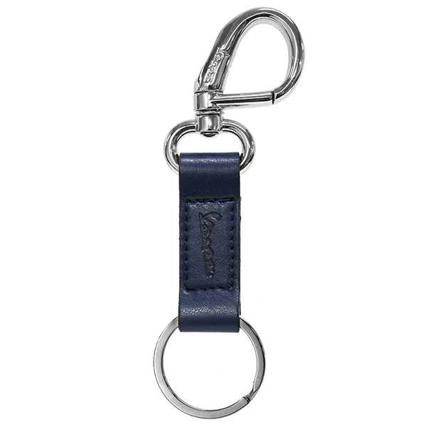 Vespa Official Carabina Leather Keyring(Navy)