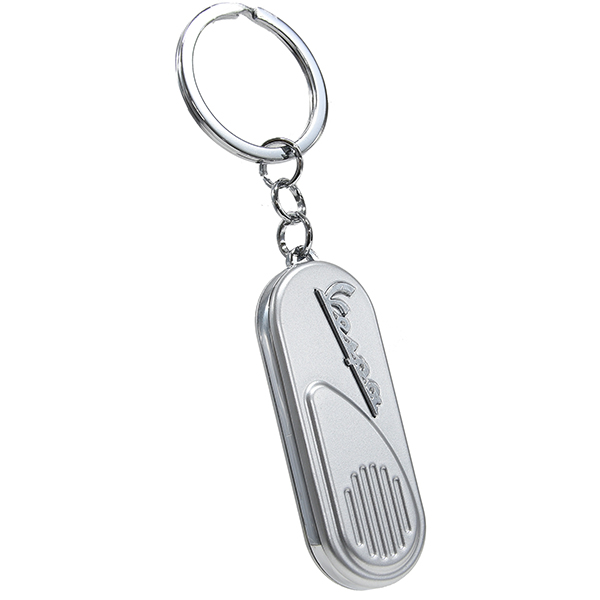 Vespa Official Side Cowl Keyring(Silver)