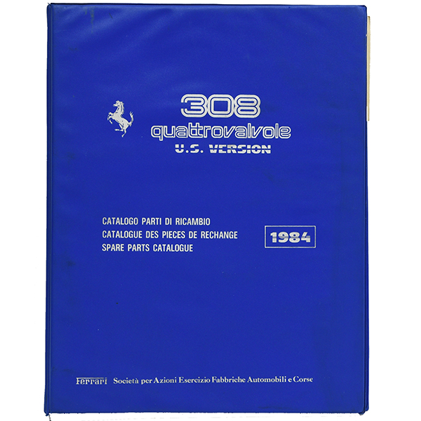 Ferrari 308 quattrovalvole 1984 Parts Manual (US Version)