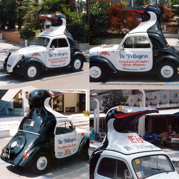 1/43 FIAT 500A 1950 De Pellegrin Icecream Miniature Model
