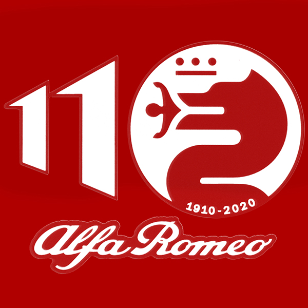 Alfa Romeo110周年記念ロゴステッカー(ホワイト)