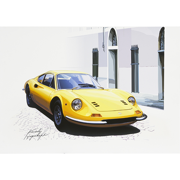 Dino 246GT Illustration by Kenichi Hayashibe