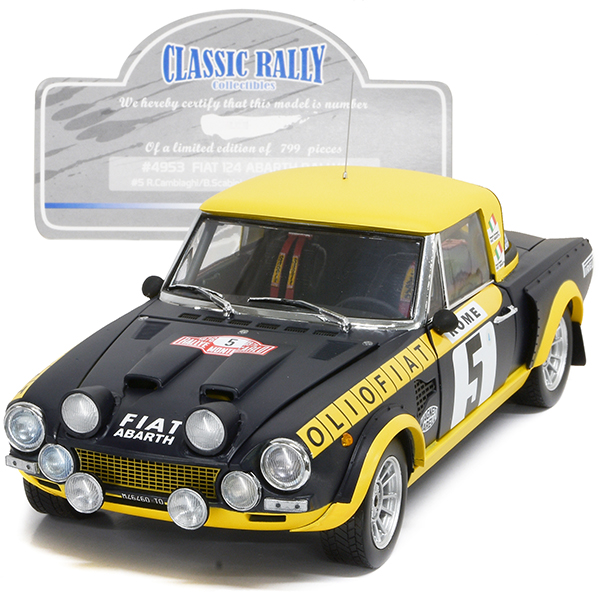 1/18 FIAT 124 ABARTH Rally ミニチュアモデル-1976- (Monte-Carlo #5)