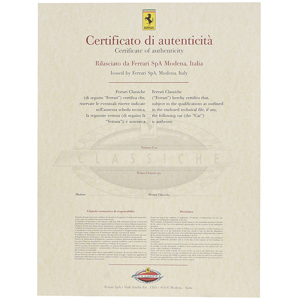 FerrariCLASSICHE CERTIFICATA COCERǧ