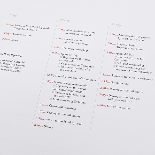 Pilota Ferrari 2003 Guidance Document 