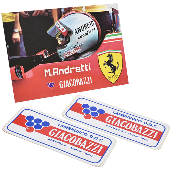 Scuderia Ferrari 1982 Official Sponsor Card (M.Andretti) & Sticker Set