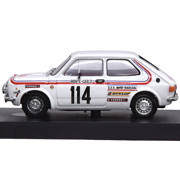 Fiat 127 n.114 abandon rally monte carlo 1973 dongues-saulies 1:43 auto rally 