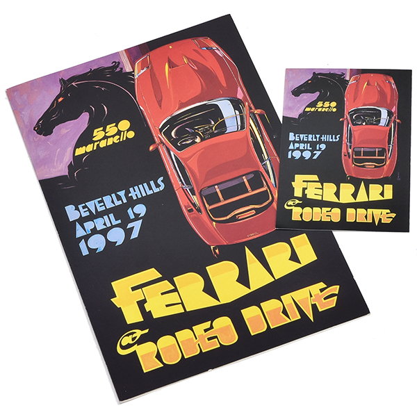 FERRARI at RODEO DRIVE -BEVERLY HILLS ALRIL 19 1997- イベントカード&ステッカーセット