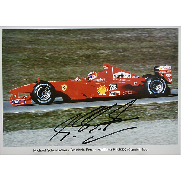 Scuderia Ferrari Marlboro 2000オリジナルプレスフォト-M.シューマッハ直筆サイン入り