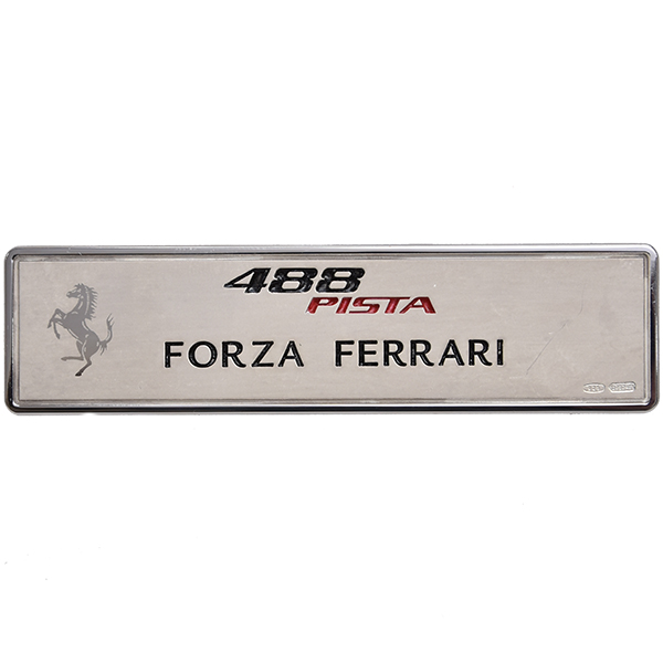 Ferrari純正488PISTA インテリアプレート-FORZA ITALIA-(シルバー925)