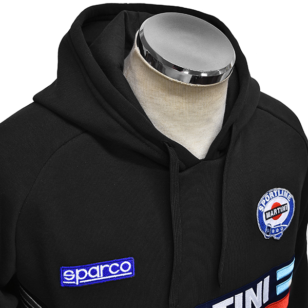 MARTINI RACING Official Hooded Felpa(Black) by Sparco