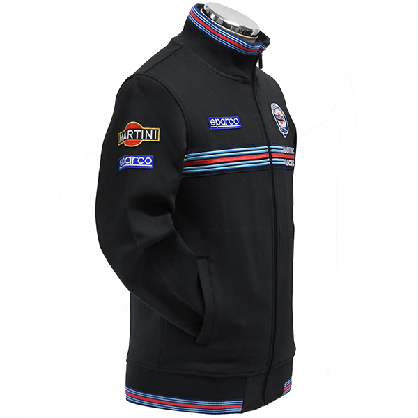 MARTINI RACING Official Zip Up Sweat by Sparco(Black)