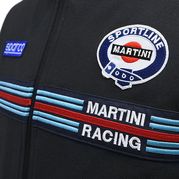 MARTINI RACING Official Zip Up Sweat by Sparco(Black)