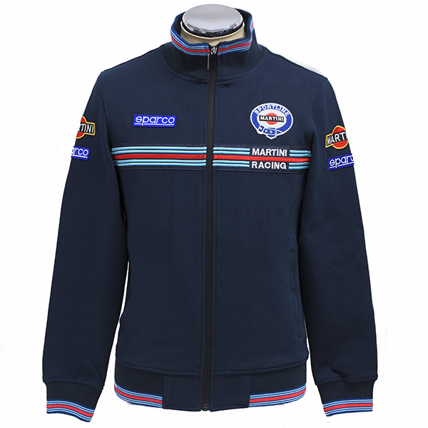 MARTINI RACING Official Zip Up Sweat by Sparco(Navy)