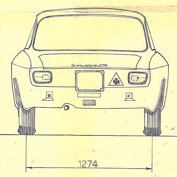 Alfa Romeo Giulia Sprint GTA Blue Drawing Print