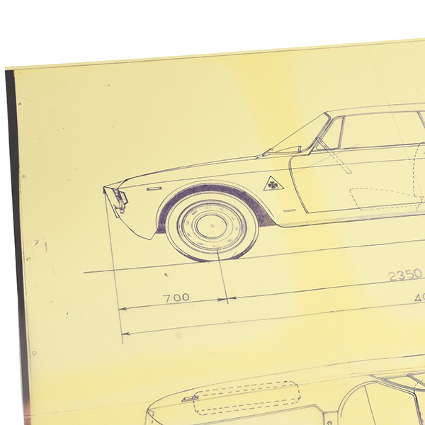 Alfa Romeo Giulia Sprint GTA Blue Drawing Print