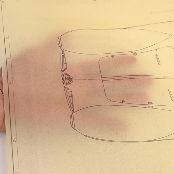 Alfa Romeo 1900 C52 Disco Volante Blue Drawing Print