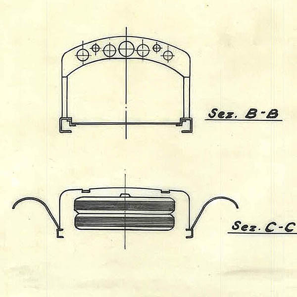 Alfa Romeo 6C 1750 Super Sport 1929 Blue Drawing Print