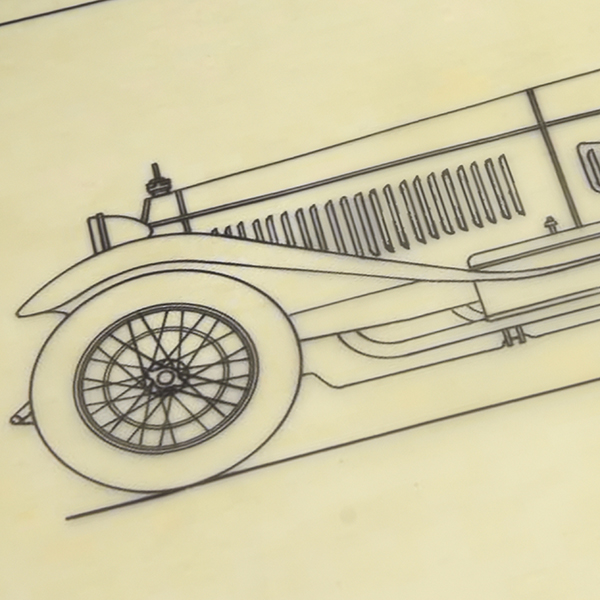 Alfa Romeo 6C 1750 Super Sport 1929 Blue Drawing Print