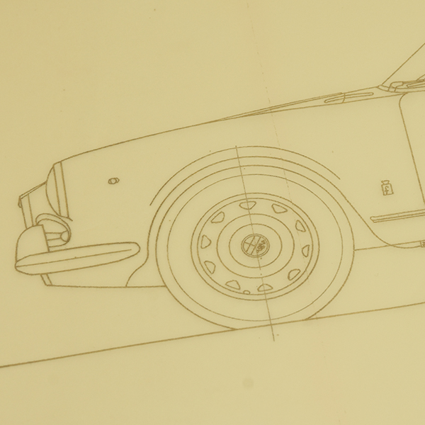 Alfa Romeo Giulietta Spider 1955 Blue Drawing Print