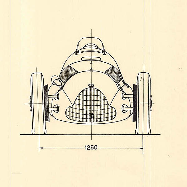 Alfa Romeo Monoposto Gran Premio Tipo 159 1951 Blue Drawing Print