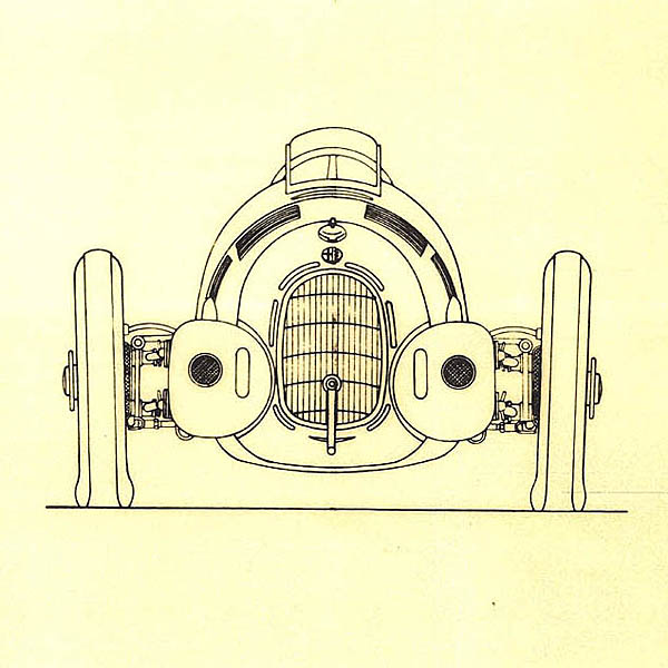 Alfa Romeo Tipo 12C Monoposto Gran Premio 1937 Blue Drawing Print