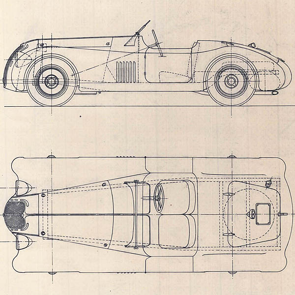 Alfa Romeo 6C 2500 SS ala spessa Turing 1939 Blue Drawing Print