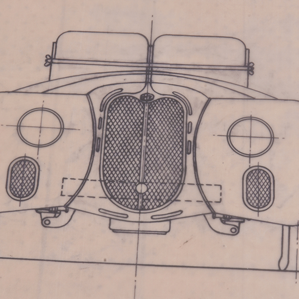 Alfa Romeo 6C 2500 SS ala spessa Turing 1939 Blue Drawing Print