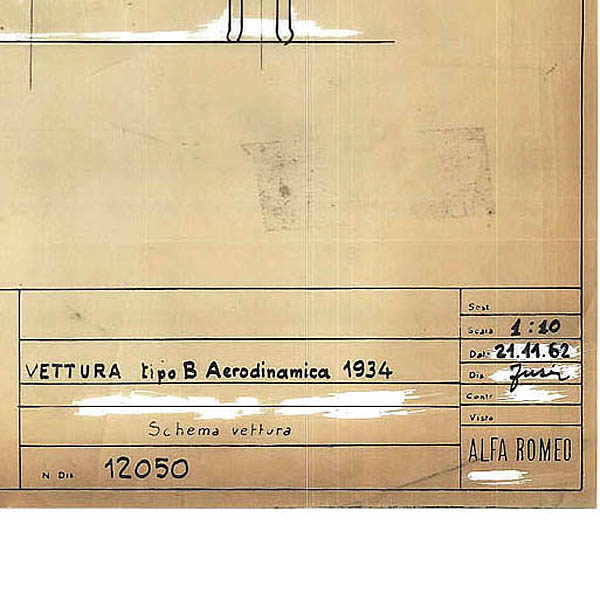 Alfa Romeo Tipo B Aerodinamica 1934 Blue Drawing Print