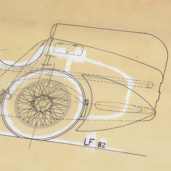 Alfa Romeo Tipo B Aerodinamica 1934 Blue Drawing Print