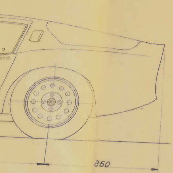 Alfa Romeo Giulia TZ2 1966 Blue Drawing Print
