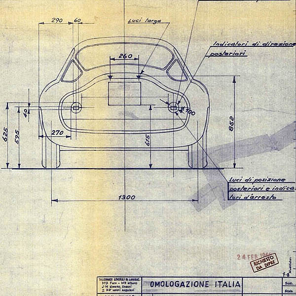 Alfa Romeo Giulia TZ 1963 Blue Drawing Print