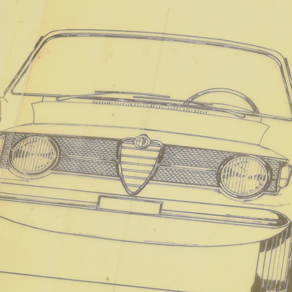 Alfa Romeo GT1300 junior 1966 Blue Drawing Print