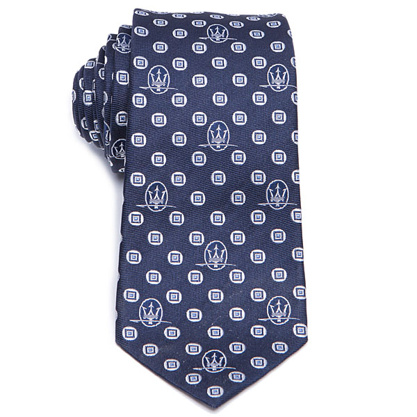 MASERATI Official Neck Tie(Navy / Blue Square)