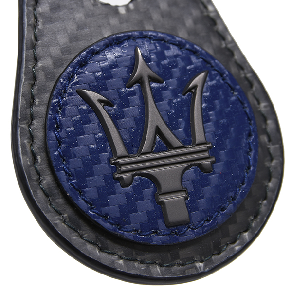 MASERATI Official Carbon & Leather Keyring