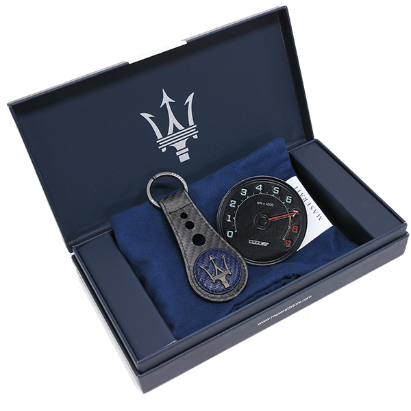 MASERATI Official Carbon & Leather Keyring
