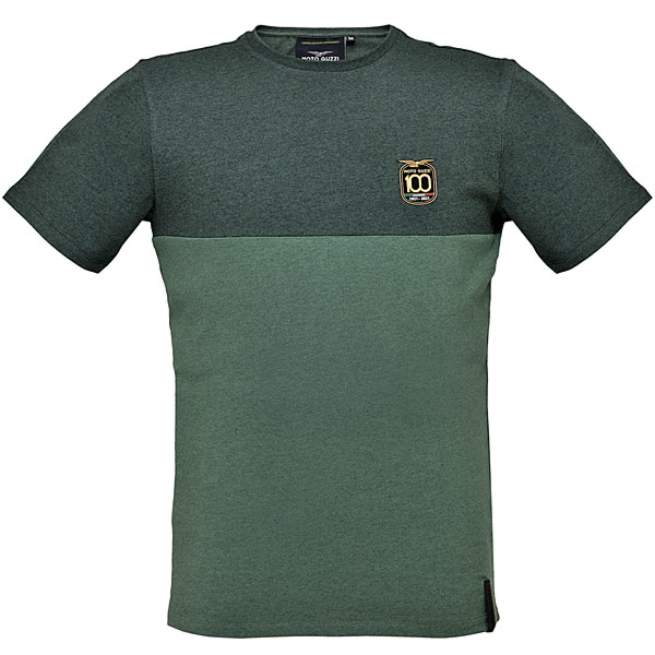 Moto Guzzi 100th Anniversary Bi Color T-Shirts(Khaki)