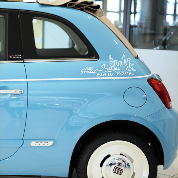 FIAT Genuine 500 New York Decal Kit (WHITE)